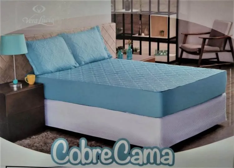 Cobre Cama Queen 3Pcs Sortidos Vera Lucia — Cobre Cama Queen Cores Sortidas