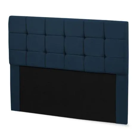 Cabeceira King Ana 195 Veludo Suede Azul 2302 SR Cabec — Veludo Suede Azul 2302
