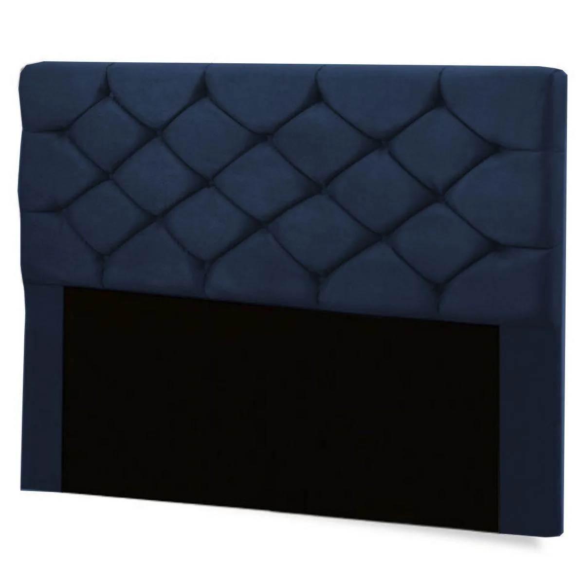 Cabeceira Casal Bony 140 Veludo Suede Azul SR Cabec — Veludo Suede Azul