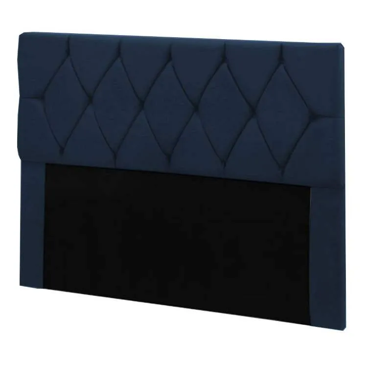 Cabeceira Queen Bia 160 SR Cabec — Veludo Suede Azul