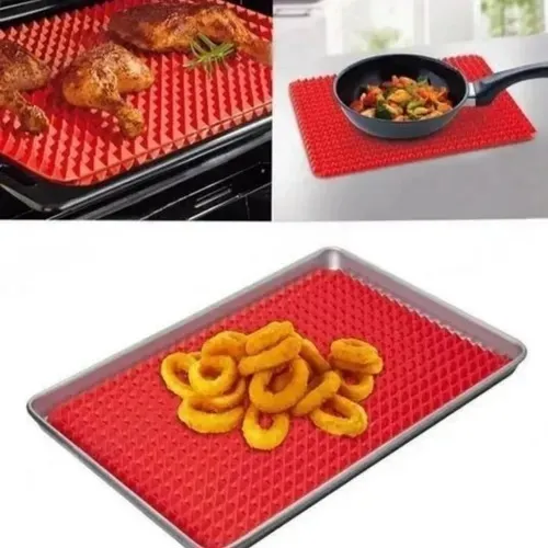 Tapete Culinario para Forno de Silicone 40x28x8cm Clink — Vermelho