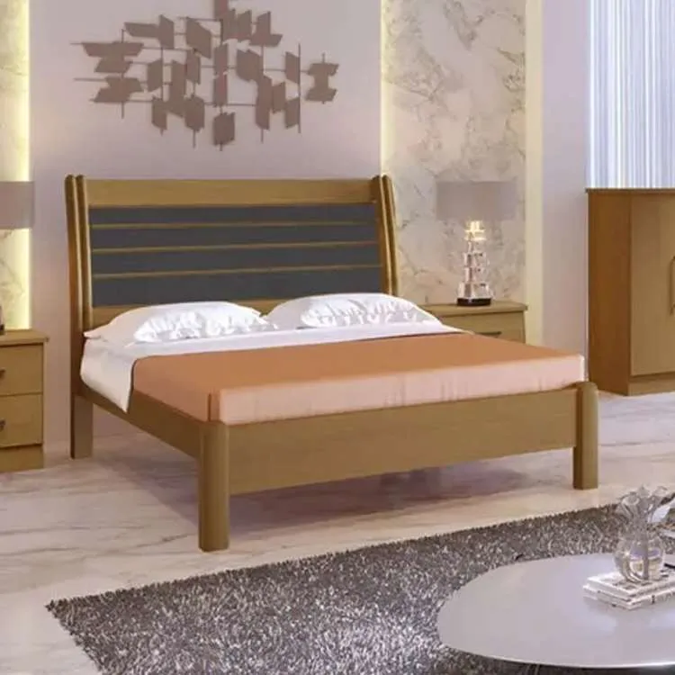Cama Queen Esmeralda Ipe Off White D Doro — Cinamomo/Grafite