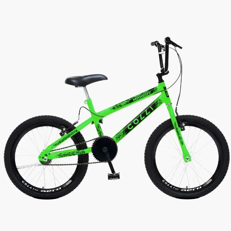 Bicicleta Infantil Colli Max Boy Cross Aro 20 Verde Neon Cod 206.03D EM Colli — Bicicleta Max Boy Cross - Verde Neon