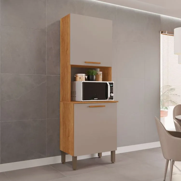 Cozinha Valencia 4Pecas Visualizacao Branco Salleto — Torre Quente New Valência Cinamomo/Off Whit