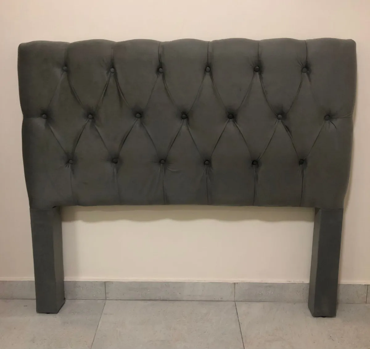 Cabeceira Solteirao Hera 110 Veludo Suede Marrom SR Cabec — Veludo Suede - Marrom