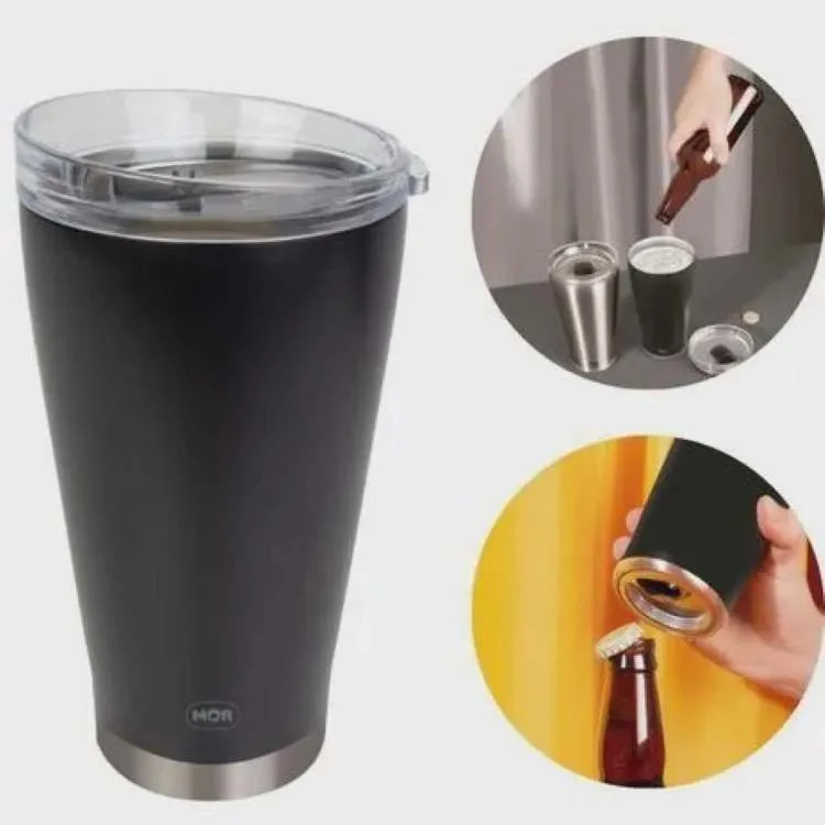 Copo Termico 550ml sem Tampa Preto Metalurgica Mor — Copo Termico Cerveja  700ml c/ Tampa - Preto