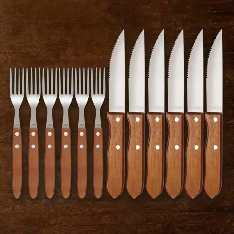 Conjunto Churrasco Garfo e Faca 12Pcs Metalurgica Mor