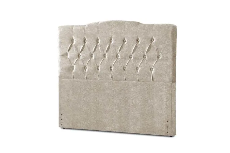 Cabeceira Casal Qebec 140 SR Cabec — Veludo Suede - Bege