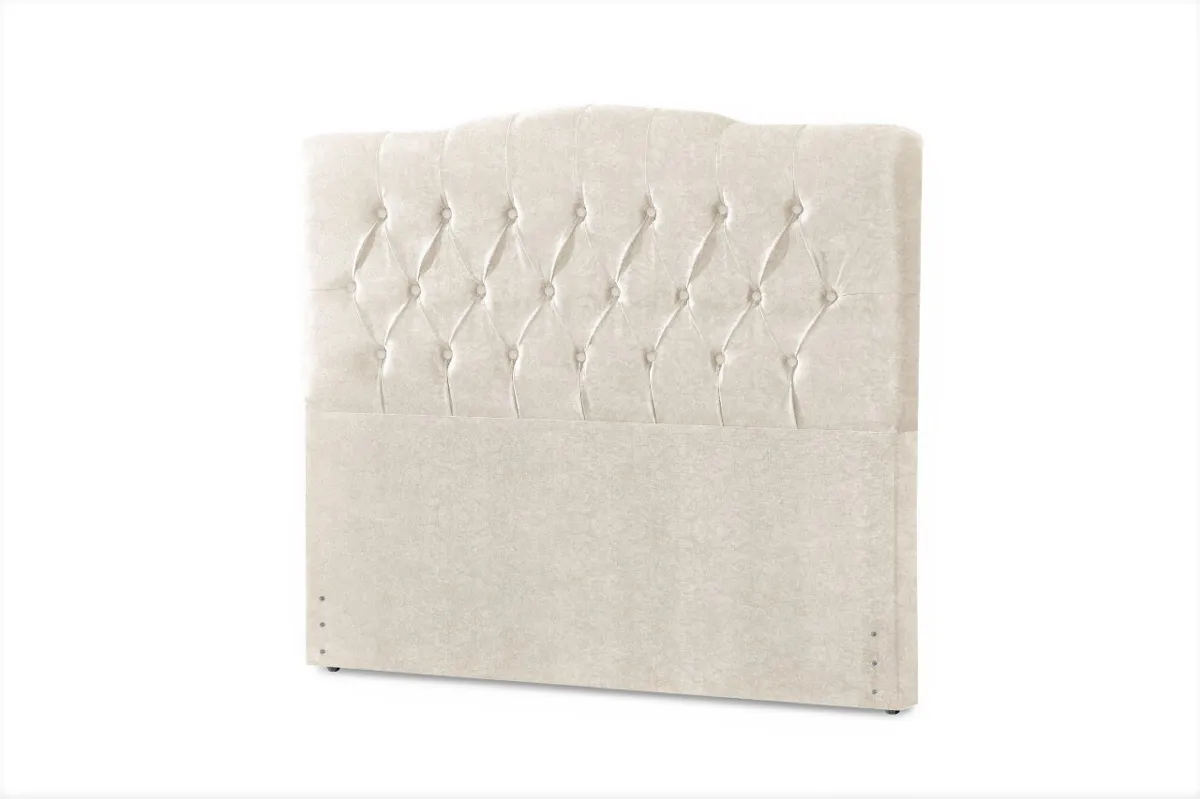 Cabeceira Solteirao Qebec 110 Corino Branco SR Cabec — Veludo Suede - Bege
