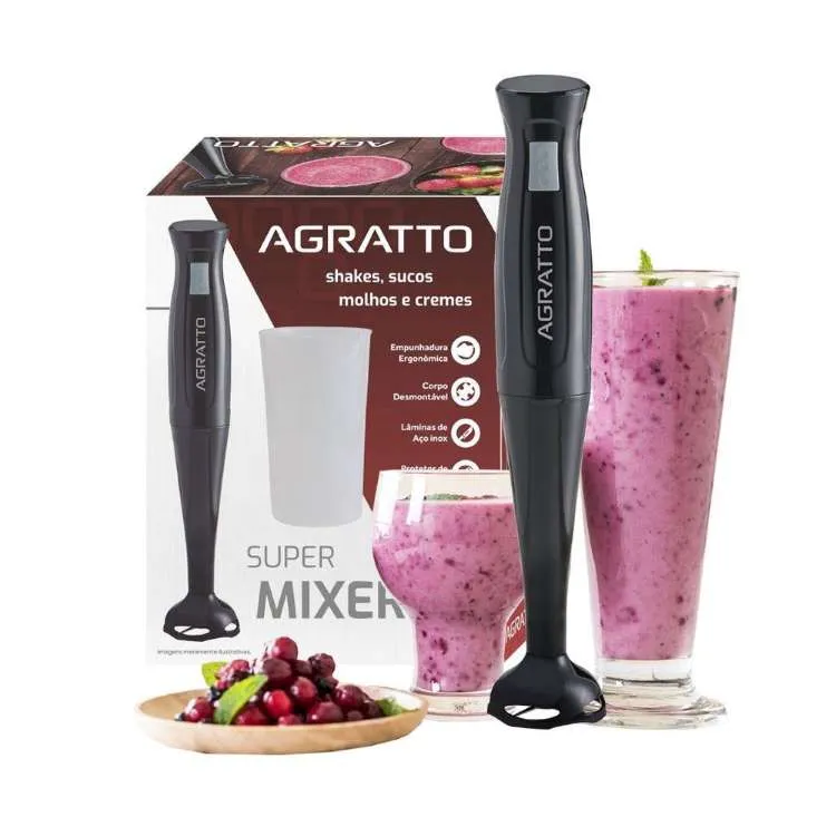 Super Mixer com Copo MXP01 127v 200W Preto Agratto — Super Mixer com Copo - Preto