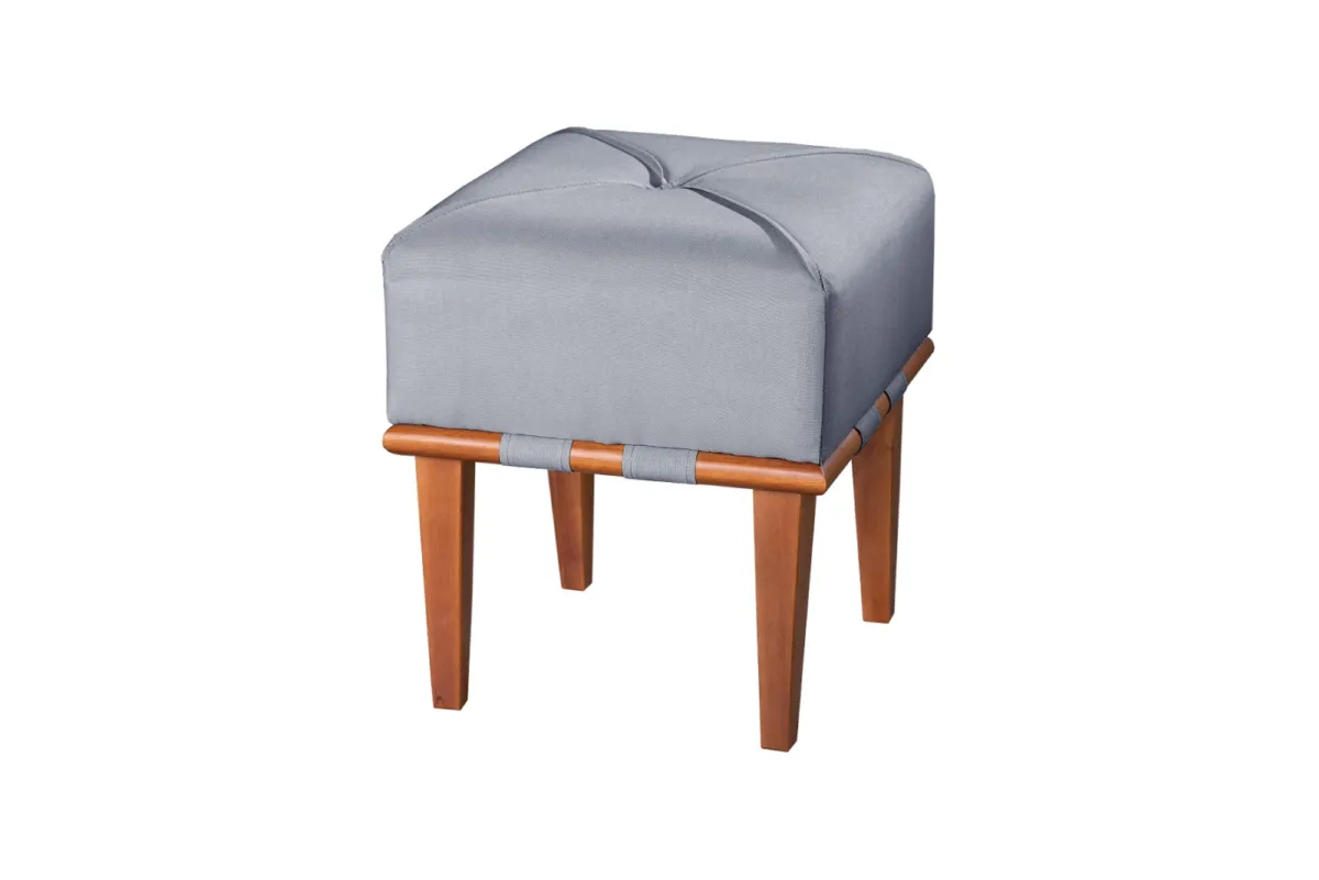 Puff Slim Idealle — Linho Cinza