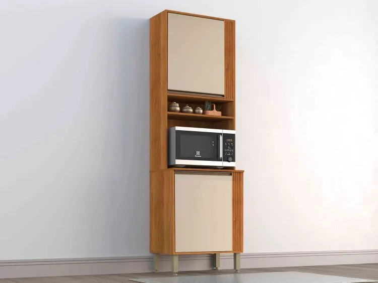 Aereo Cozinha Perola 120 1P2N1G Branco Salleto — Torre Quente Pérola 66 2P2N - Cinamo/Off Wht
