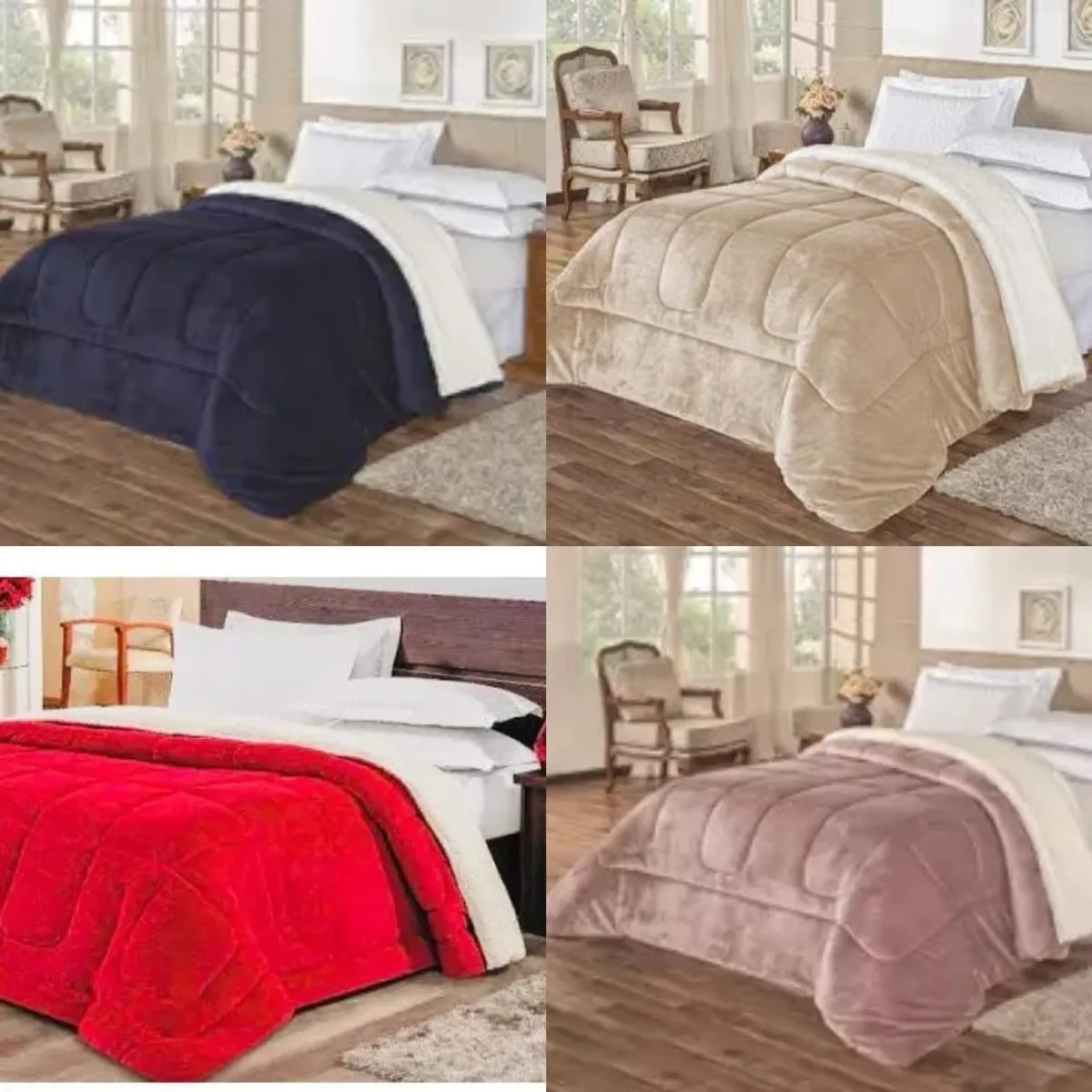Coberdrom Casal Alaska Sherpa 200x240 Sortidos Marcelino Textil — Coberdom Casal 200x240 - Sortidos