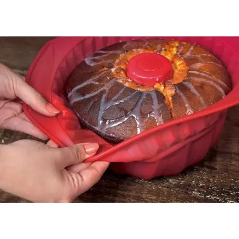 Forma Silicone para Bolo Vermelho Mor