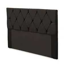 Cabeceira Casal Bia 140 Veludo Suede Marrom SR Cabec — Veludo Suede - Preto