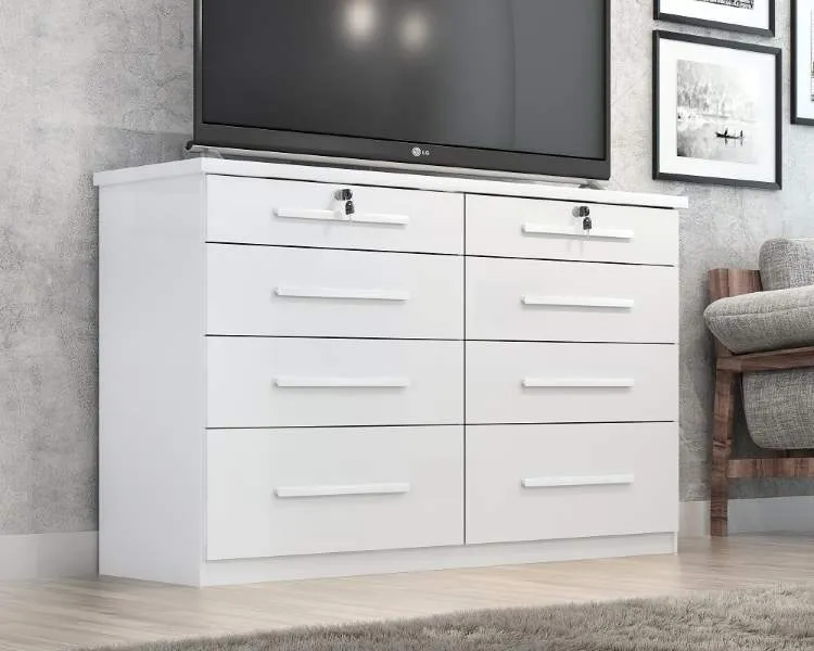 Comoda Monique Dupla 8G Quarta Divisao — Branco