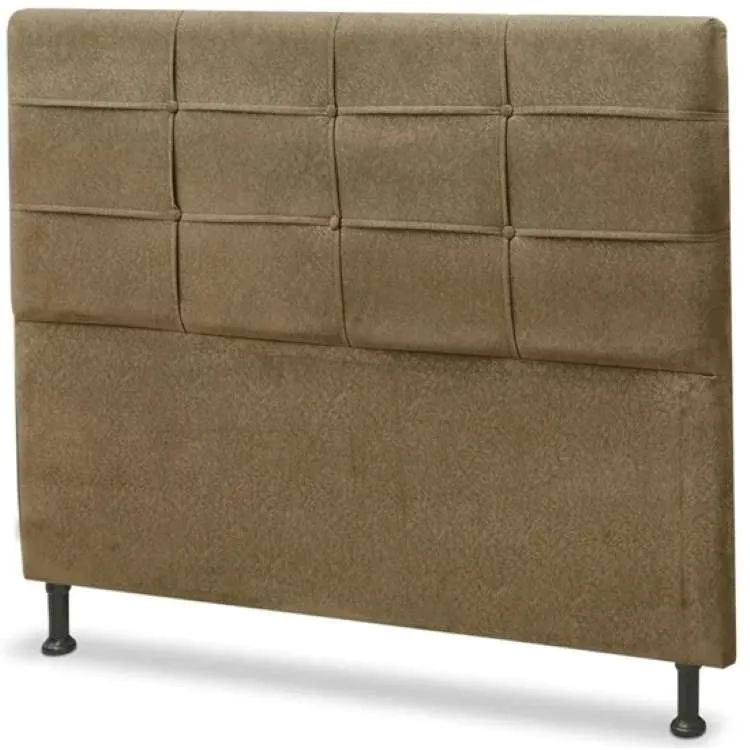 Cabeceira Casal London 140 SR Cabec — Veludo Suede - Capuccino