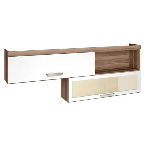 Armario Aereo 200 2P Artic Condessa Nogal.Branco Nesher