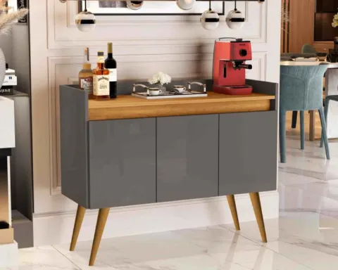 Buffet Gold 3P Cinza.Mel Primus