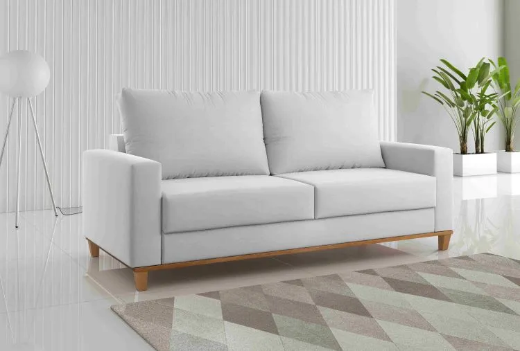 Estofado Living Miami 180 3 Lgs Viero — Linho Gelo