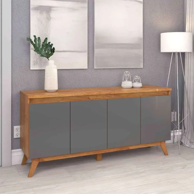 Buffet Filipe.Flip 4P Mel.Off White Viero — Mel/Cinza