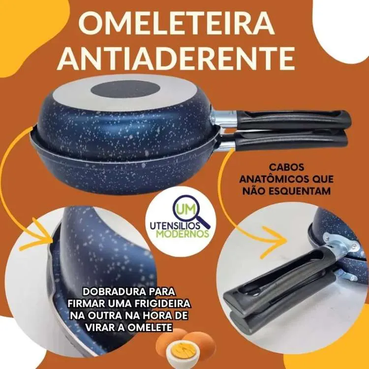 Omeleteira Calore 18 Stone Alegrete — Azul
