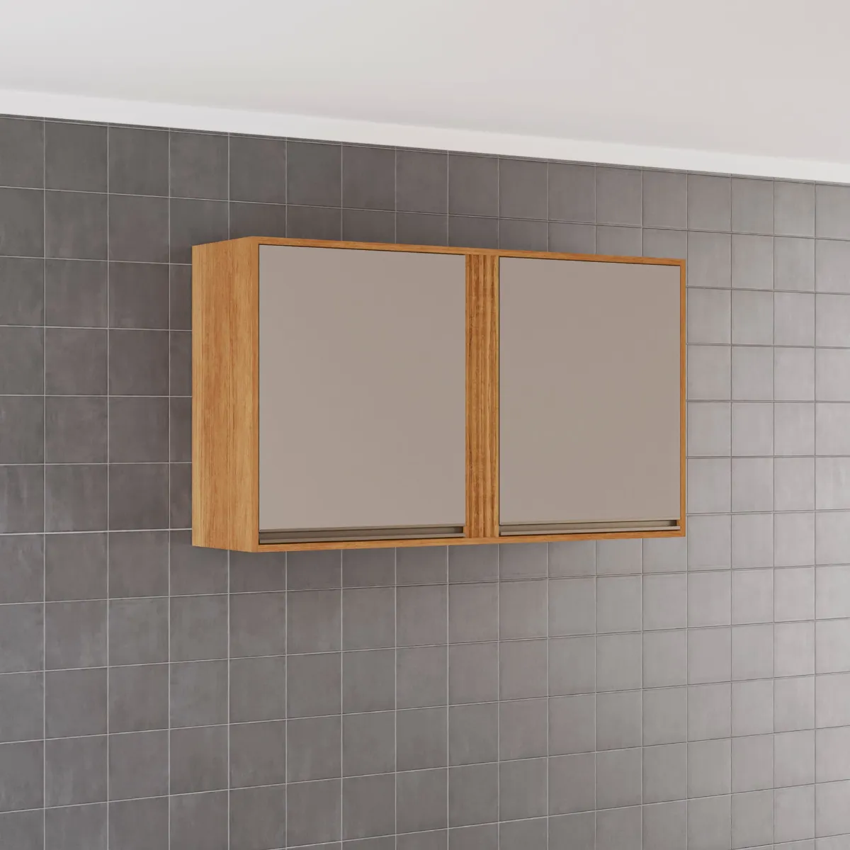 Aereo Cozinha Perola 120 2P Fechado Cinamomo.Off White Salleto — Aereo Coz Perola 120 2P - Cinamomo/Off White