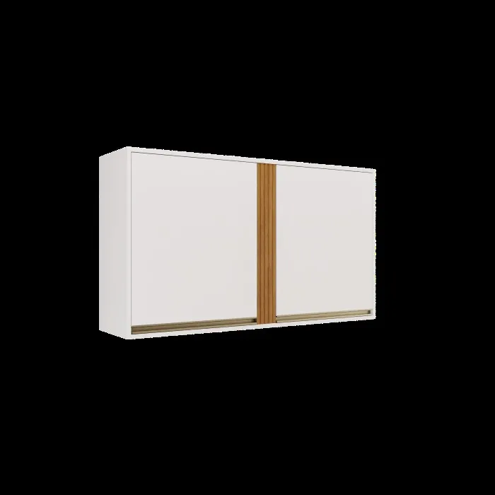 Aereo Cozinha Perola 120 2P Fechado Cinamomo.Off White Salleto — Aereo Coz Perola 120 2P - Branco