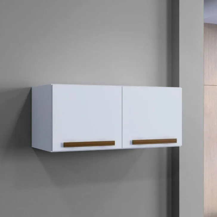 Armario Aereo Turquesa 70 2P Branco Arte Moveis — Aéro Turquesa 70 2P - Branco