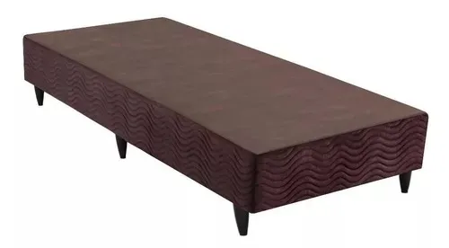 Base Sommier Solteiro 88x188x30 Camurca Marrom Ortobom — Base Sommier Solteiro - Camurça Marrom
