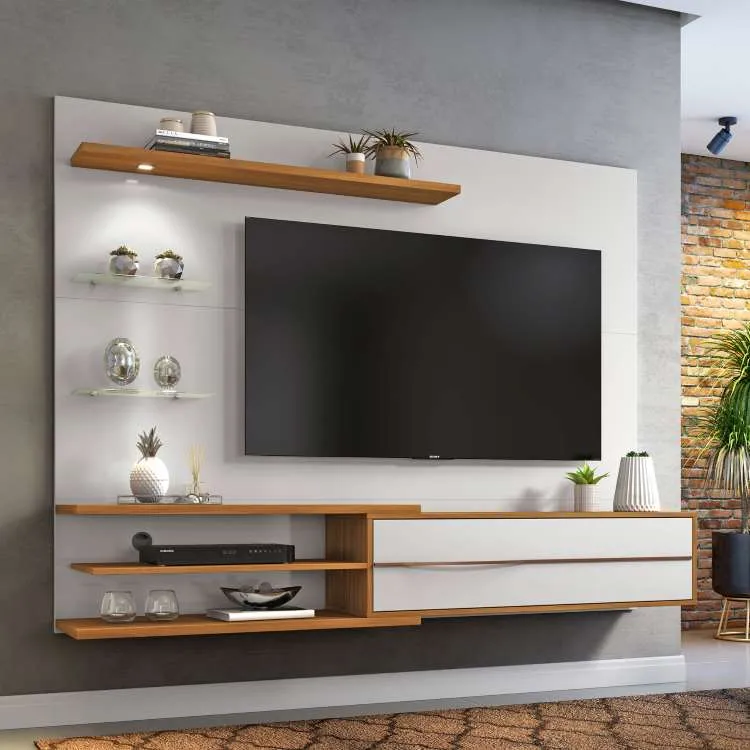 Painel NT 1115 180 Off White.Freijo Trend Notavel — Off White/Freijó Trend