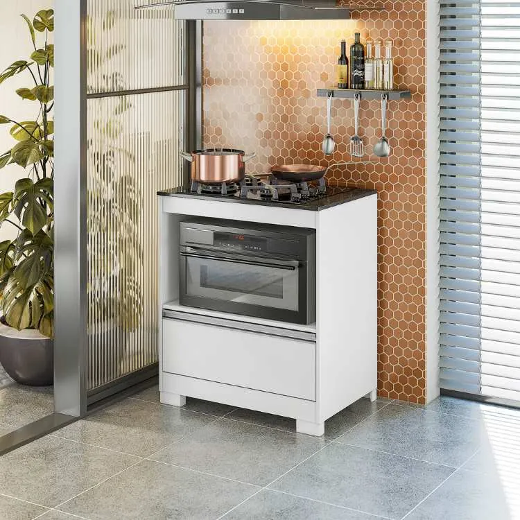 Balcao CookTop NT 3110 4 Bocas 1G1N Notavel — Branco New