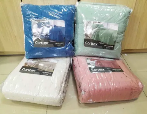 Colcha Casal Celine Home Design 220x240 3 Pecas Cores Lisas Sortidas Corttex