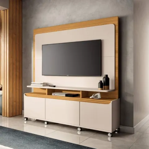 Home Theater Quantum 1.8 2P1G3N Off White.Cinamomo HB Moveis