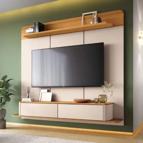 Home Suspenso Galax 1.8 2P Off White.Cinamomo HB Moveis