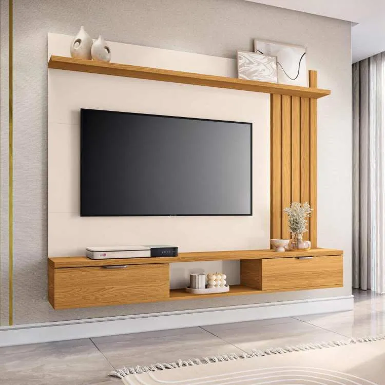 Painel Lets 1.6 Cinamomo.Off White HB Moveis — Cinamomo/Off White
