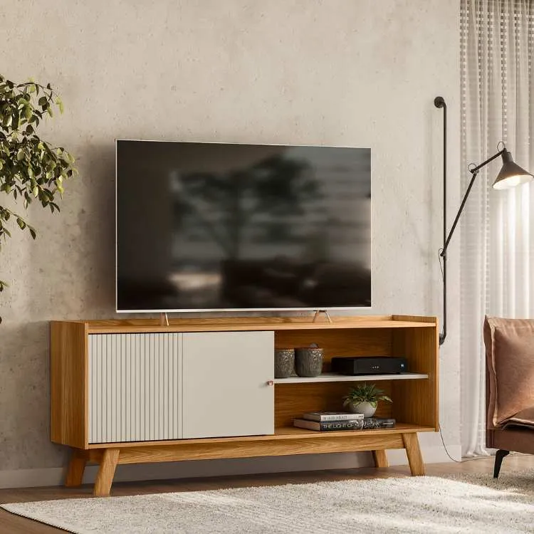 Rack Aurum 160 Nature.Off White Linea Brasil — Nature/Off White