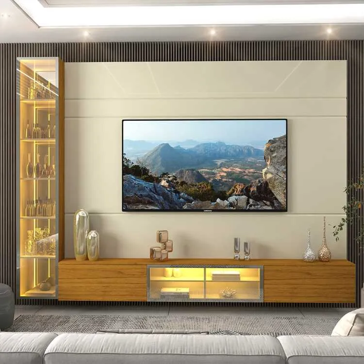 Home Luminare Reflecta 255 com Uma Torre com LED e Espelho 7V Gelius — Off White/Nature