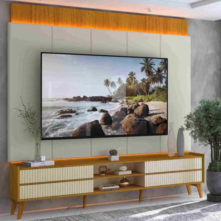 Painel Magnifico 220 com LED Naturale.Off White — Rack Magnifico