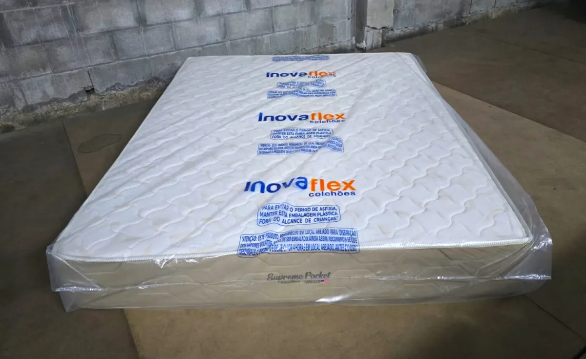 Colchao Casal Supreme Pocket Molas Ensacadas 138x188x27 InovaFlex — Colchao Casal Supreme Pocket 138x188x25