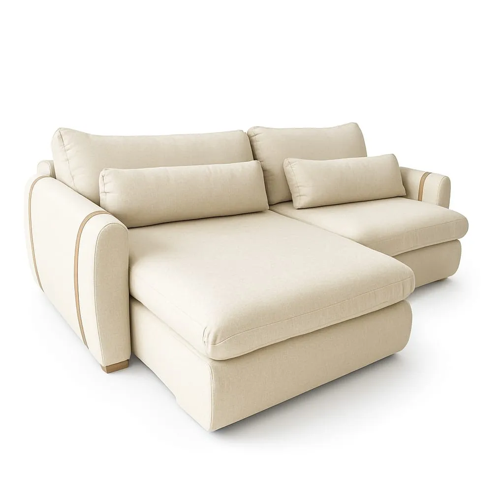 Sofa Cama Retratil Reclinavel Zeus/Theo 230 2x100 + Braco 15cm Linho Azul Marinho 16 Idealle — Linho Bege 01
