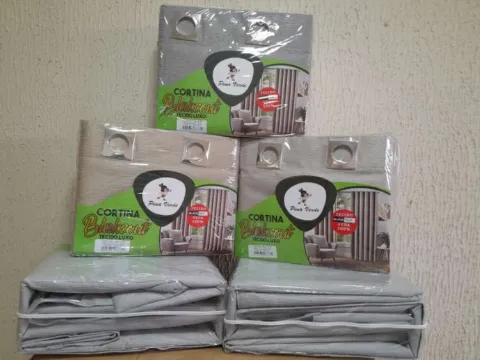 Cortina Blackout Tecido Luxo 300 x 260 Veda 100 por Cento Cores Sortidas Pena Verde