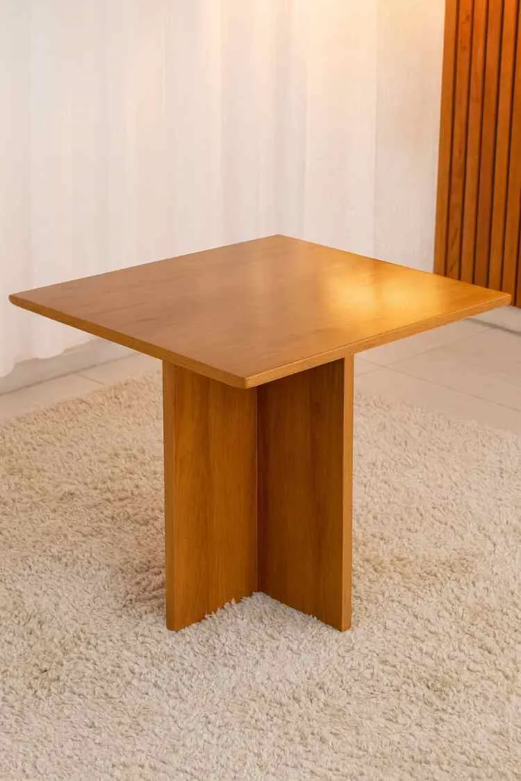 Mesa Salinas 90x90 Tampo Dakota MDF sem Vidro Cel Moveis — Cinamomo