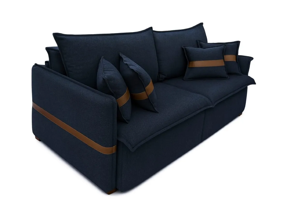 Sofa Retratil Reclinavel sem Caixa Leticia 220 Linho Saturno Cinza 2665 Idealle — Linho Azul - 16