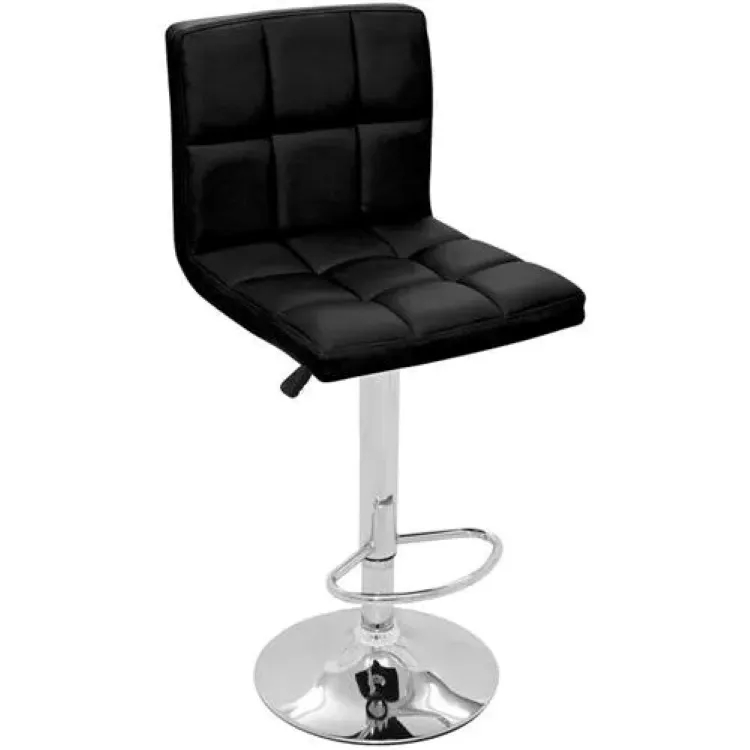 Banqueta Bar Stool Comfort Preta Bulk — Preto