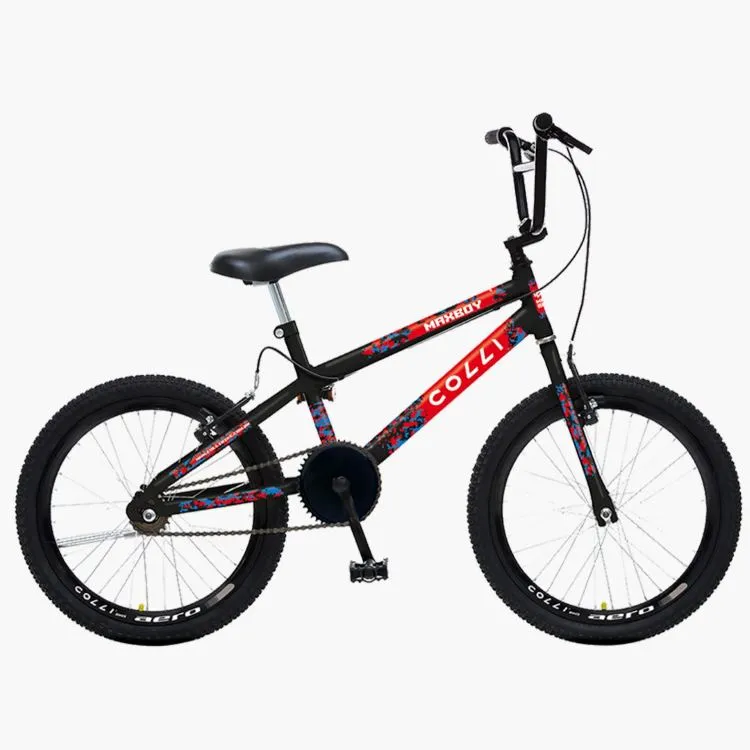 Bicicleta Infantil Colli Max Boy Cross Aro 20 Verde Neon Cod 206.03D EM Colli — Bicicleta Max Boy Cross - Preto Frsco