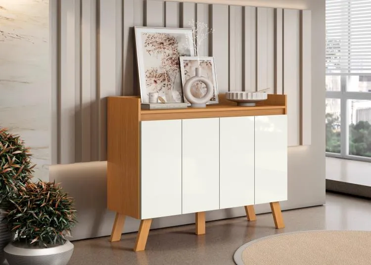 Aparador Aramoveis 4P Cinamomo. Aramoveis — Branco