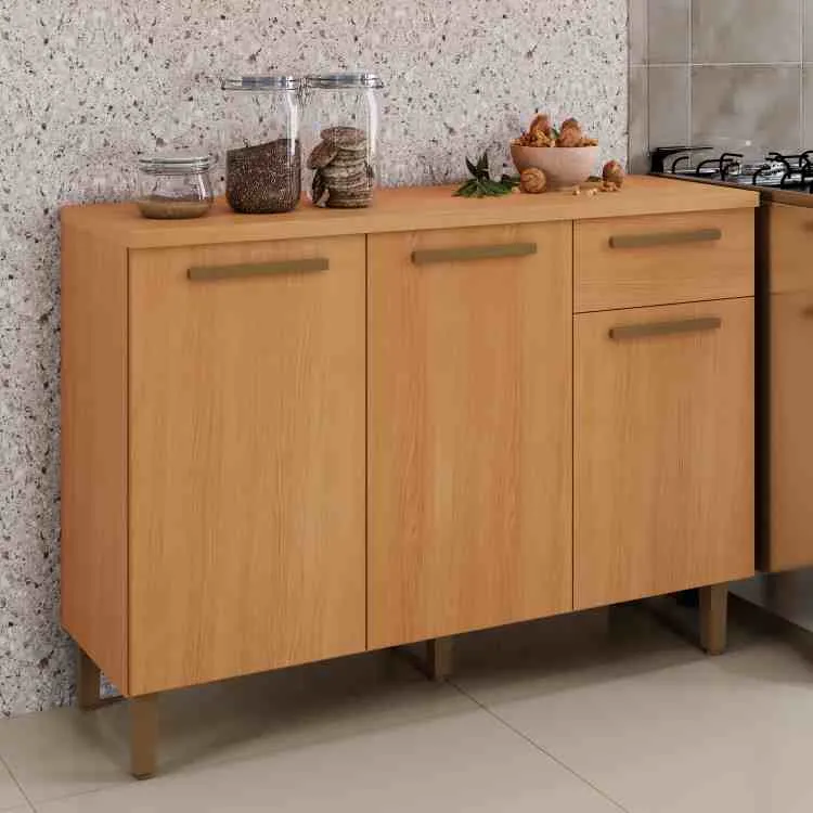 Balcao Classico 91 3P1G Branco Arte Moveis — balcao Classico - Cinamomo