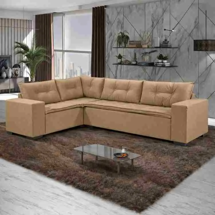 Sofá Canto M-146 5 Lugares 300x210 - Tecido Acqua Block Cor B-484 Caqui Martins Estofados — Tecido Acqua Block - Cor B-484 Caqui