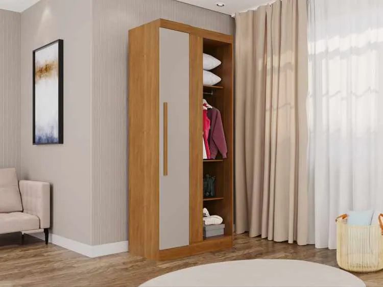 Modulado Canto Fortaleza 1P Cinamomo/Off White Salleto — Cinbamomo/Off White